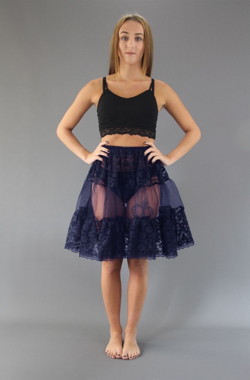 Royal blue cheap skirt lace