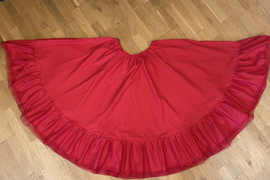 Red Full Circle Skirt/petticoat Made to Order - Any Size - Etsy