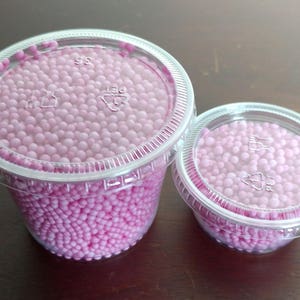 Pink Rose  (Size 2-4mm) Styrofoam Polystyrene Mini Micro Beads Balls Fill for Slime or Floam