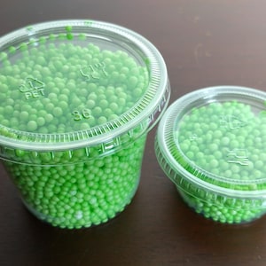 Neon Green  (Size 2-4mm) Styrofoam Polystyrene Mini Micro Beads Balls Fill for Slime or Floam