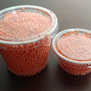 Sunset Orange  (Size 2-4mm) Styrofoam Polystyrene Mini Micro Beads Balls Fill for Slime or Floam