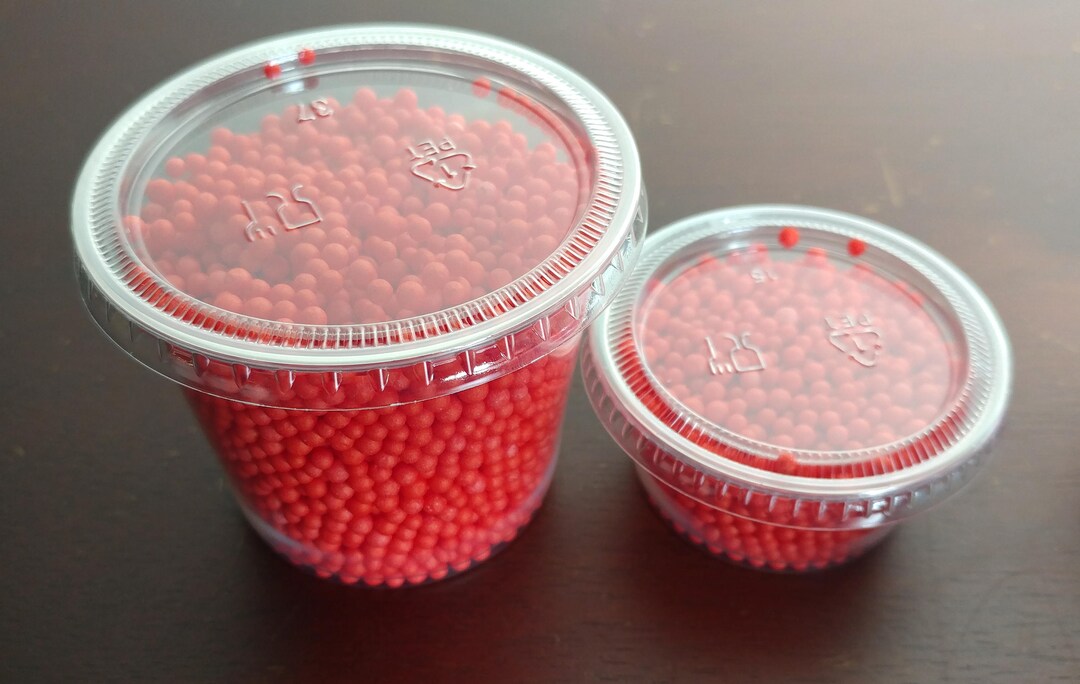 Buy Bright Red size 2-4mm Styrofoam Polystyrene Mini Micro Beads Balls ...