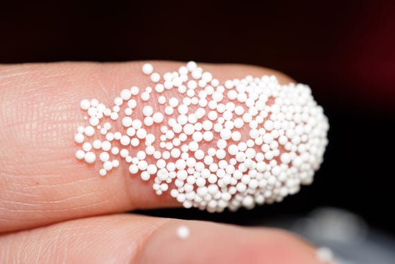 Styrofoam Mini Micro Beads Balls Fill for Slime or Floam Extra Small White  