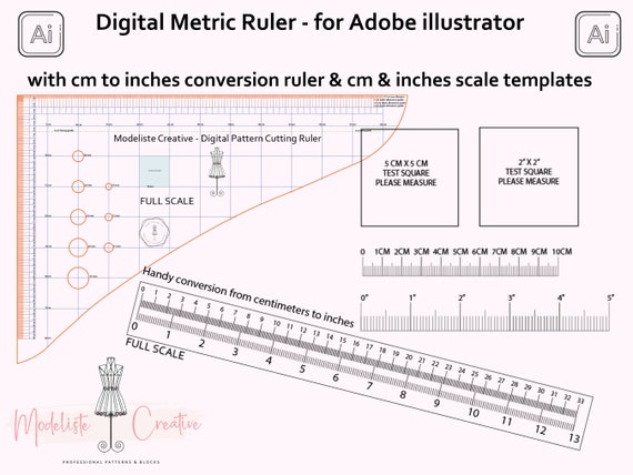 Ruler Indesign Template Ruler Template Illustrator.