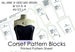 Printed Basic Corset Block (Sloper)- styled to the waist- pattern sheet U.K. sizes 10 - 18 - U.S.A. sizes 6 - 14 - so versatile! 