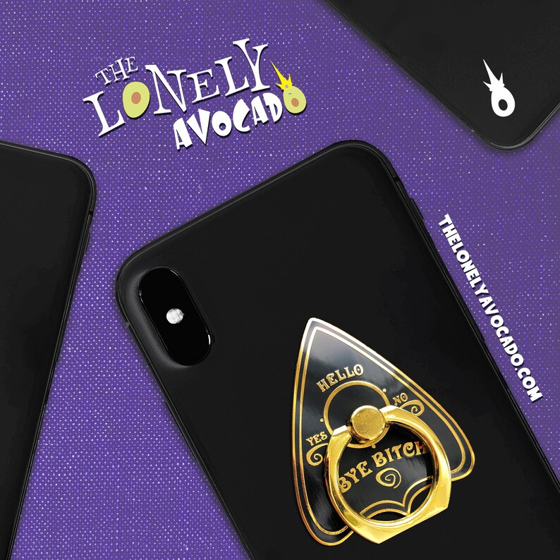 Ouija Phone Grip | Ouija Phone Ring | Ouija Planchette | Witch Gift | Bye Bitch | Ouija Board | Spirit Board | Spiritual Gift | Occult Gift 