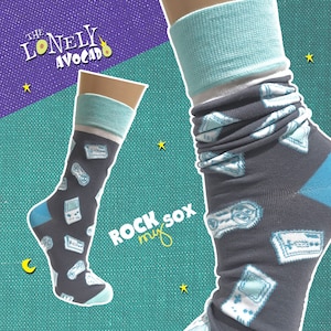 Gamer Socks - Nerd Gift - Pastel Socks - Vintage Socks - 90s Socks - Retro Gift Idea