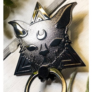 Witch Cat Phone Ring | Gothic Phone Charm | Cat Phone Holder | Illuminati