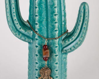 Brass snake necklace