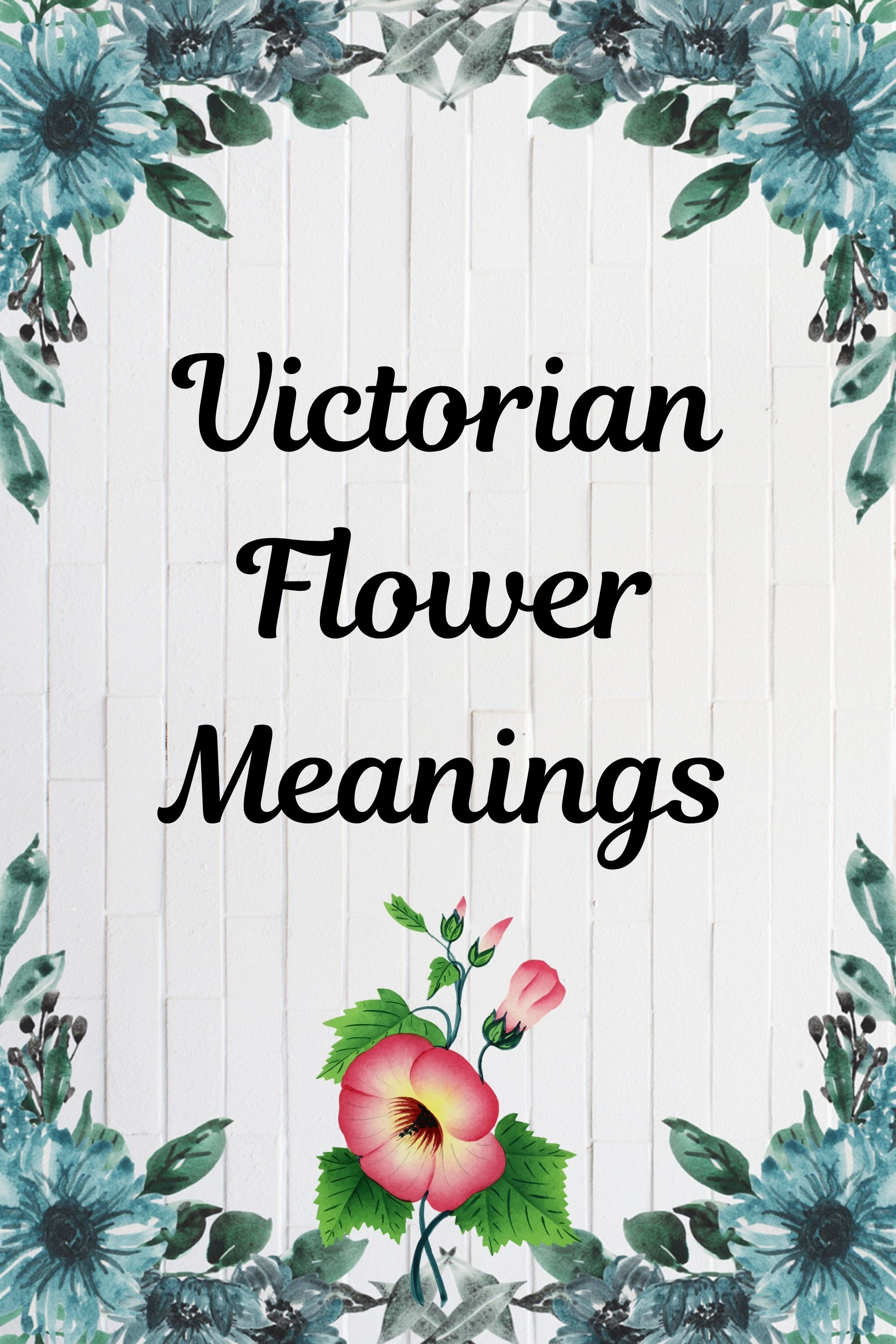 Victorian Flower Meanings, Printable Pdf Etsy