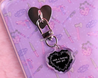 Porte-clés Kindle « Une si gentille fille » avec cœur collant | Cadeau pour les amoureux des livres | Romance sombre | Livres érotiques Kindle | Livres coquins | BookTok