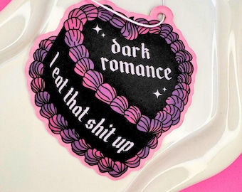 Désodorisant pour voiture Dark Romance Pie | Cadeau livresque | Lecteur de romance sombre | Livres cochons Kindle | Livres épicés | Cadeau amusant pour les amoureux des livres