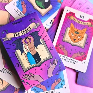 Cartas del Tarot TBR | Para ser leído Indicaciones | Juego TBR | Libro de regalo librero | Lectores Amantes de los libros Booktok Fantasía Romantasía De enemigos a amantes Tropos