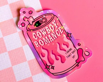 Etiqueta engomada del jugo del romance del vaquero ? Regalo librero | Lector Kindle Smut Libros sucios Good Girl Dark Romance Romantasy Club BookTok Bookstagram Rosa