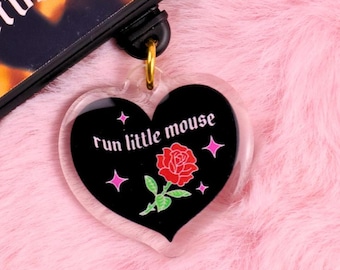 Porte-clés Kindle « Cours, petite souris » | Cadeau littéraire | Romance sombre | Livres érotiques Kindle | Livres coquins | BookTok | Zade Meadows Adeline