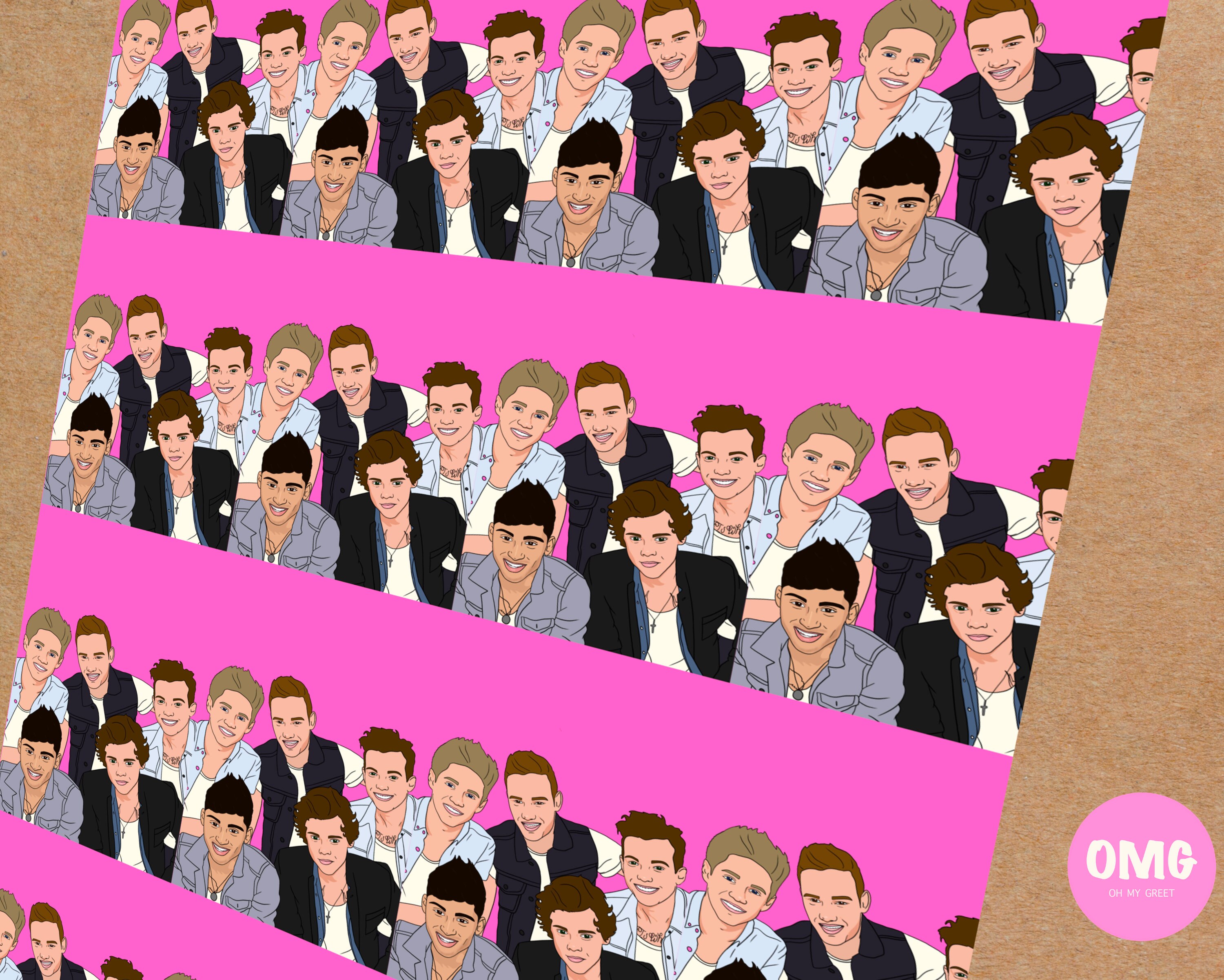 One Direction Wrapping Paper Gift Paper Harry Styles Etsy UK