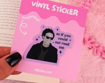As If You Could Out Read Me Vinyl Glitter Bookish Waterproof Sticker for Romance Readers and Book Lovers