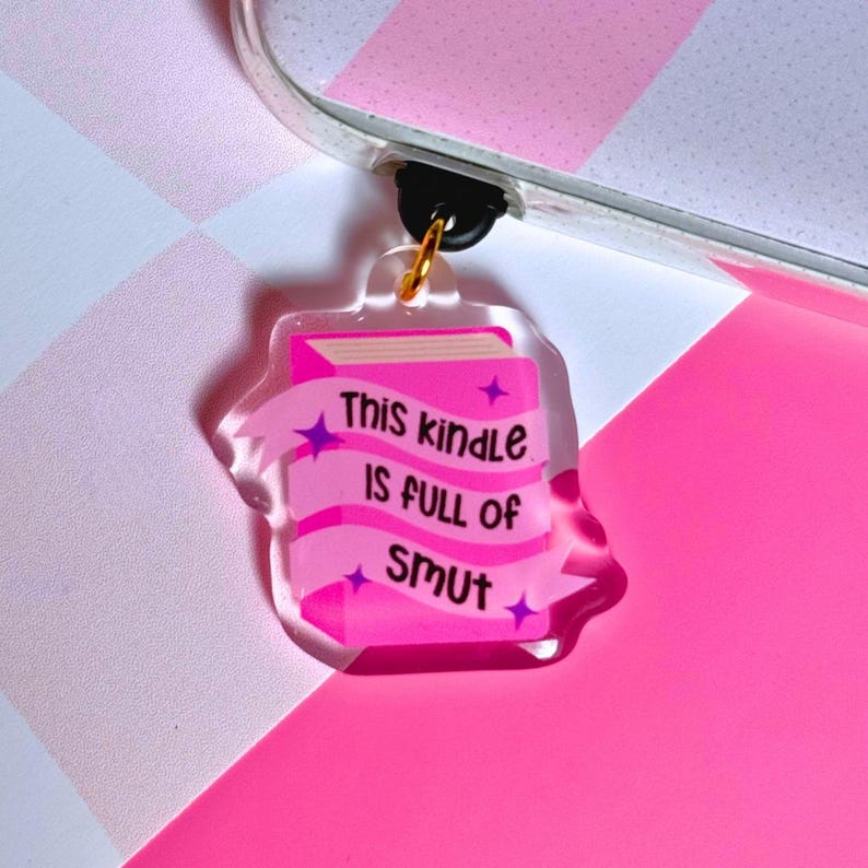 Romance Reader Kindle Charms | Bookish Gift | Dark Romance Reader | Kindle Smut Dirty Books | Spicy Books | BookTok | Zade Meadows Adeline image 2