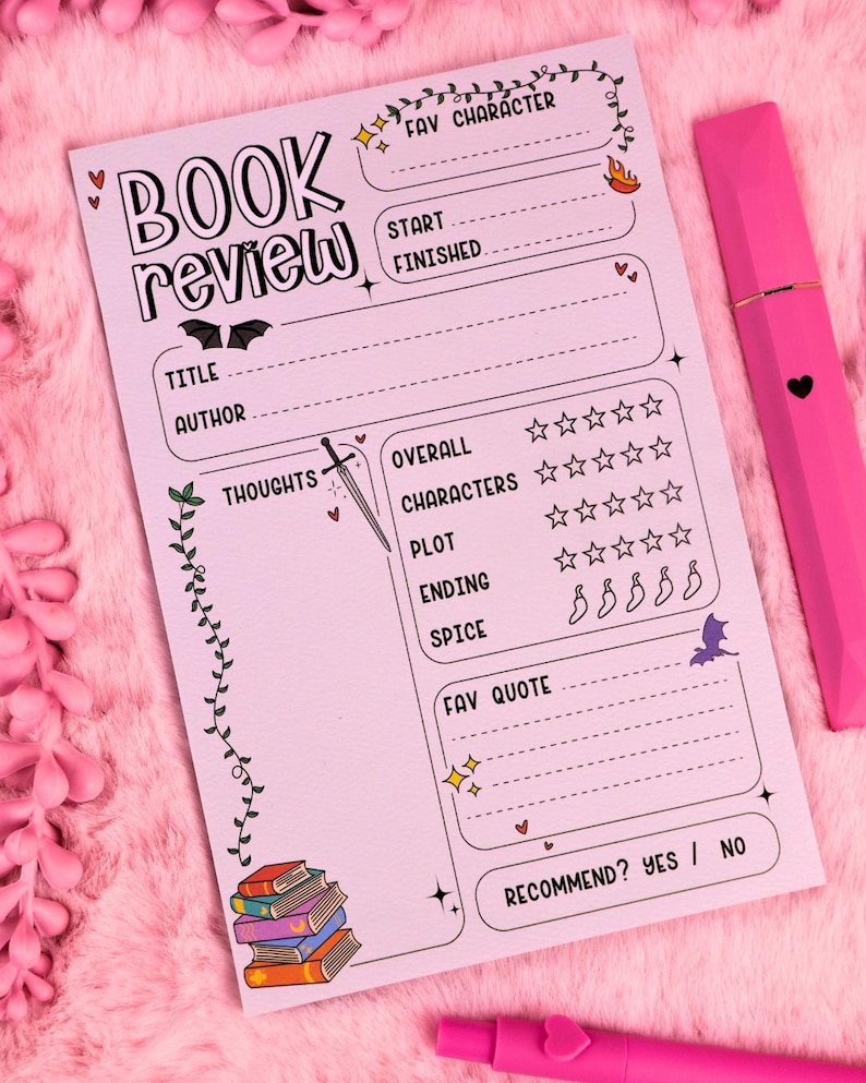 Book Review Sticky Notepad | Booktok | Romance Reader | Gift for ...