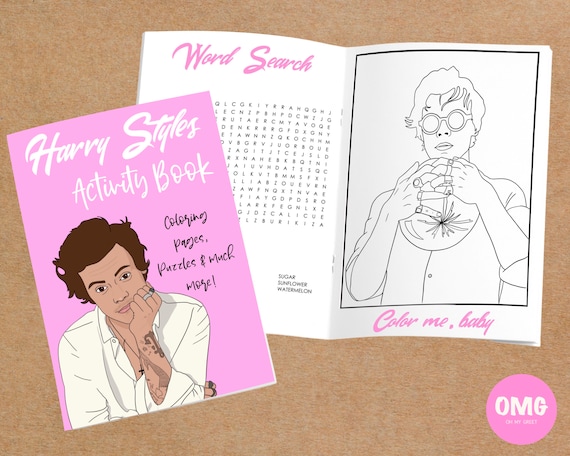 Get Harry Styles Coloring Page Gif