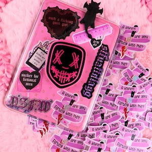 STFUATTDLAGG STICKER WATERPROOF, KINDLE STICKER, KOBO STICKER, KINDLE DECOR, EREADER ACCESSORIES, KOBO DECORATION, VINYL BOOKISH STICKER, DARK ROMANCE, SPICY BOOKS, BOOKTOK, Dark Romance Romcom