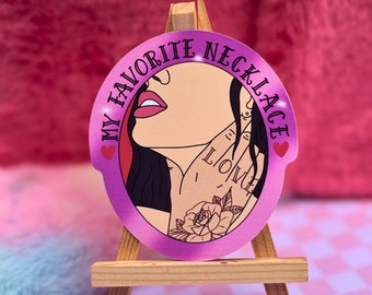 My Favorite Necklace Sticker | Hand Necklace | Dark Romance Reader | Kindle Smut Dirty Books | Book Club | Choke Me | BookTok  Bookstagram