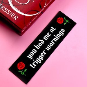 Lesezeichen „Du hattest mich bei Triggerwarnungen“ | Buchgeschenk | Dark Romance Reader | Kindle Smut Dirty Books | Buchclub | STFUATTDLAGG | BookTok