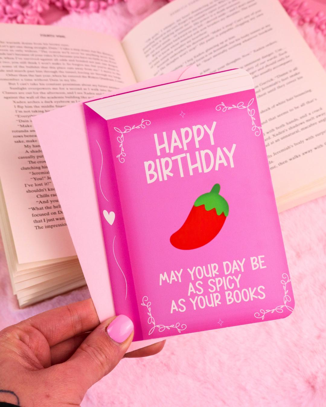 Spicy Romance Reader Bookish Birthday Card for Spicy Book / Romance ...