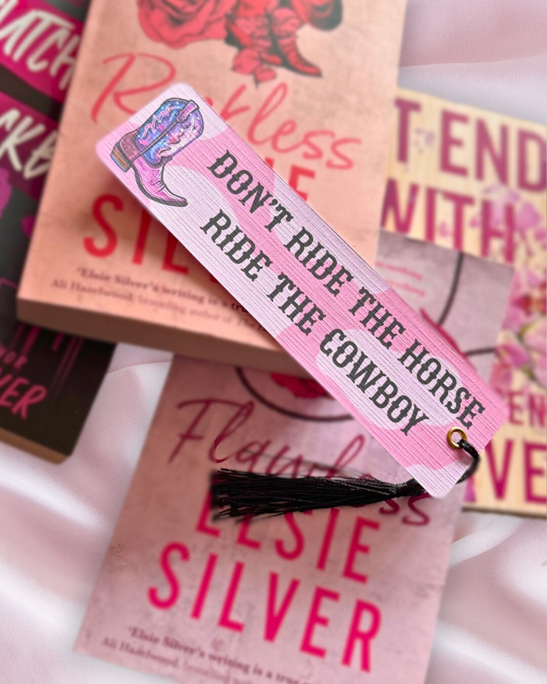 Cowboy Romance Boot Bookmark | Ride the Cowboy | Pink Bookmark ...