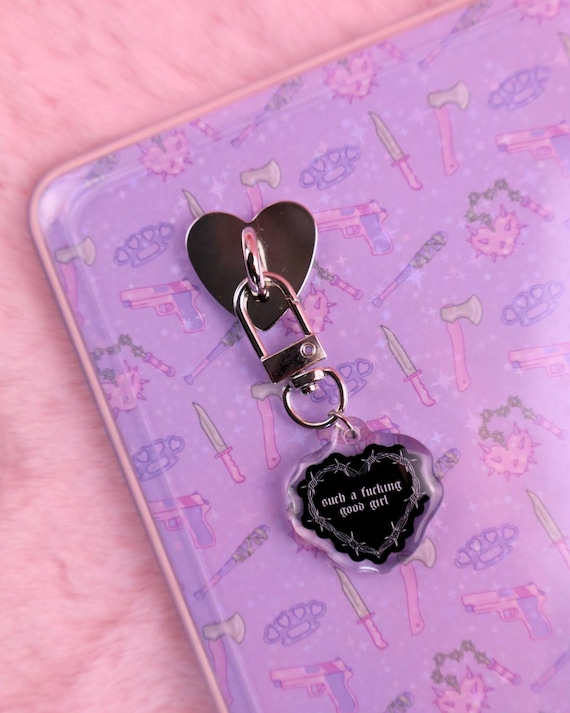 Such a Good Girl Kindle Charm with Sticky heart | Bookish Gift | Dark Romance Reader | Kindle Smut Dirty Books | Spicy Books | BookTok