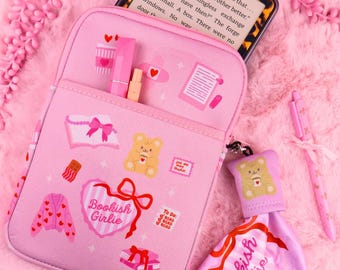 Cute Pink E-reader and Book Sleeve