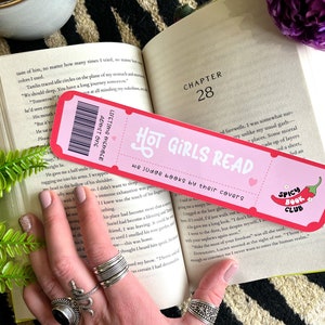 Spicy Book Club Lesezeichen-Ticket | Heiße Mädchen lesen | Rosa Lesezeichen | Lesezeichen-Gutschein | Niedlich | Geschenk für Buchliebhaber | Schmutz | Dunkle Romanze