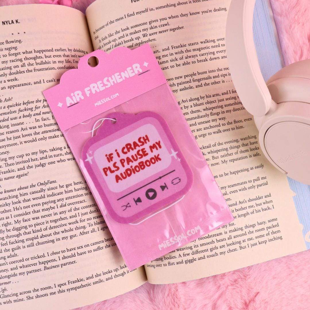 If I Crash Pls Pause My Audiobook Bookish Air Freshener | Gay Romance ...