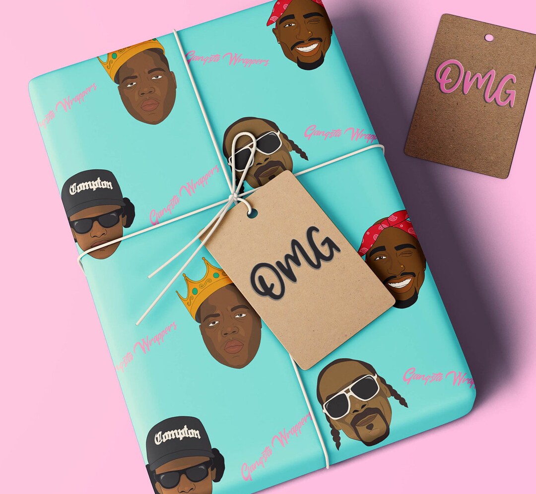 Gansta Wrappers Rapping Paper Funny Gift Wrapping Paper 2pac Snoop Dogg ...