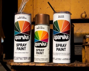 1970 SparVar Avocado 20oz tumbler (classic retro spraypaint can)