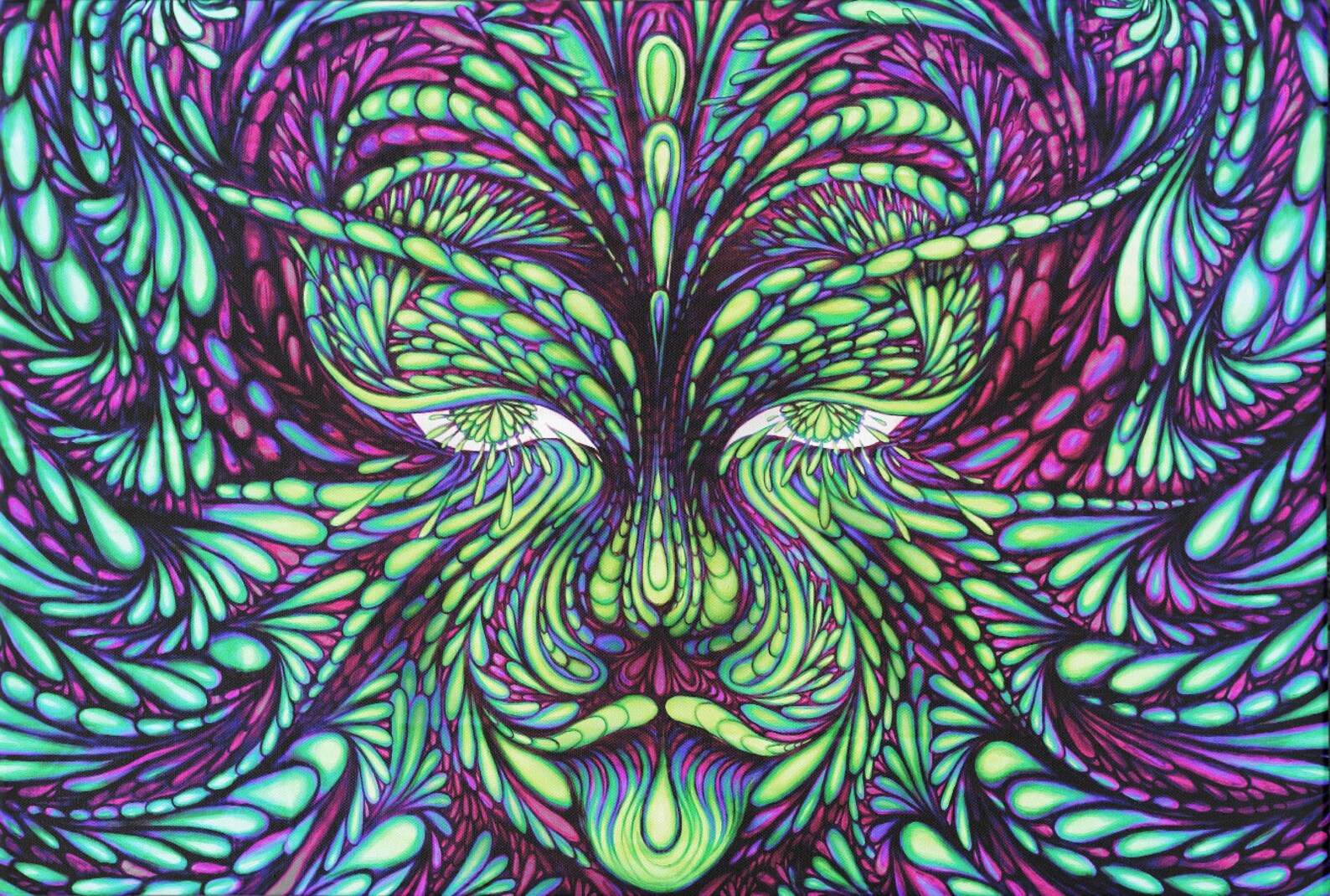 Fluorescent art canvas print Etsy