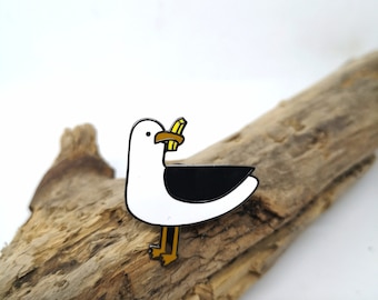 Seagull enamel pin