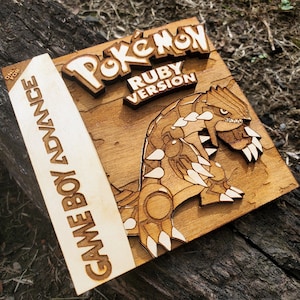 Träfodral för Pokémon Ruby för Game Boy Advance