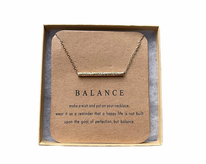 Balance Bar Necklace Etsy