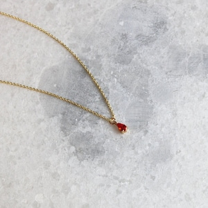 Dainty Birthstone Necklace, 14k Gold Gemstone Necklace, Mini Layering Necklace, Birthstone Jewelry, Gifts For Her