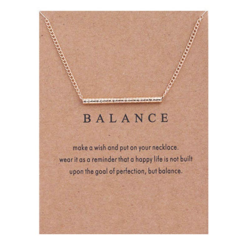 Balance Bar Necklace Etsy