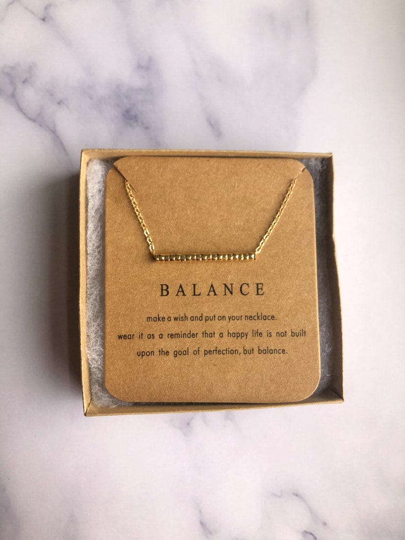Balance Bar Necklace Etsy