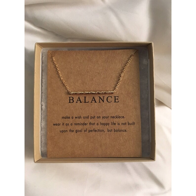 Balance Bar Necklace Etsy