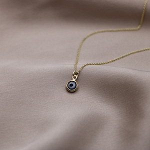 14k Gold Evil Eye Necklace, Dainty Evil Eye Necklace, Evil Eye Jewelry, Protection Necklace, Kabbalah Necklace, Evil Eye Jewelry