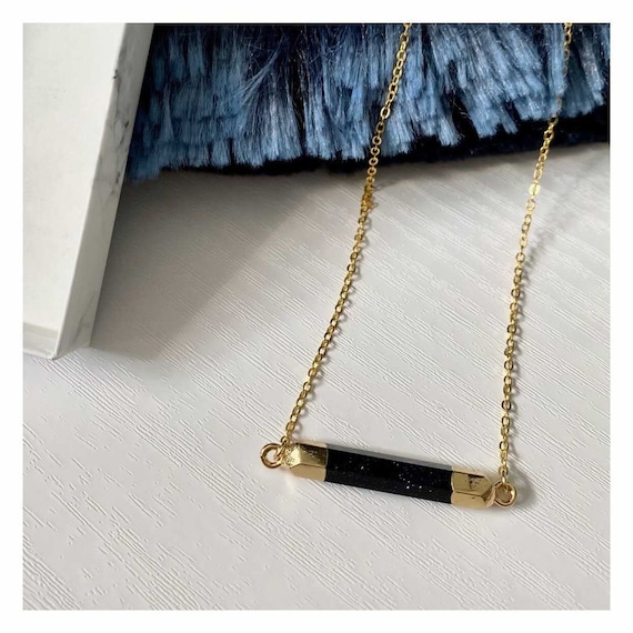 Crystal 2024 bar necklace