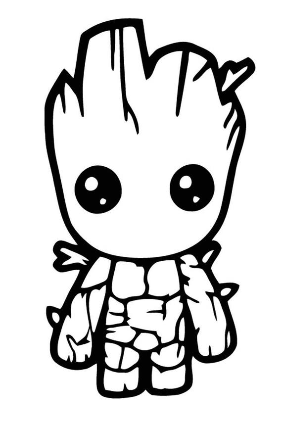 Autocollant En Vinyle Baby Groot Etsy