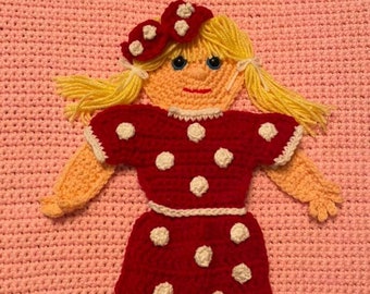 Patrón de vestido de lunares, para vestir muñeca, solo patrón