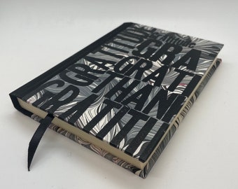 Gratitude Journal/diary-Hand made, one of a kind, hand printed on hand marbled paper