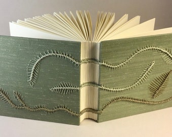 Handmade one-of-a-kind Caterpillar Stitch journal, notebook, sketchbook