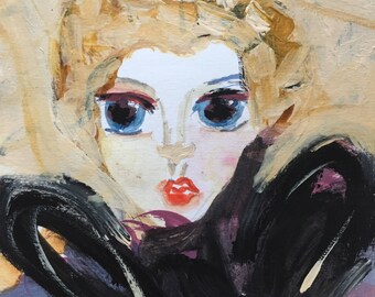 Original Painting, Mixed Media Art, Watercolor Painting, Acrylic Painting, Surreal Art, Watercolor Portrait, Original Art, Woman Portrait